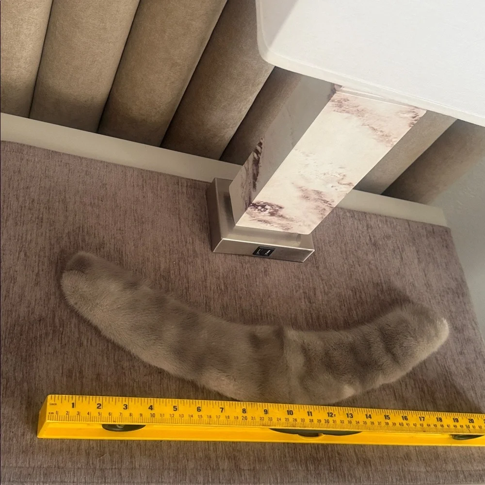 Real mink fur collar clip on